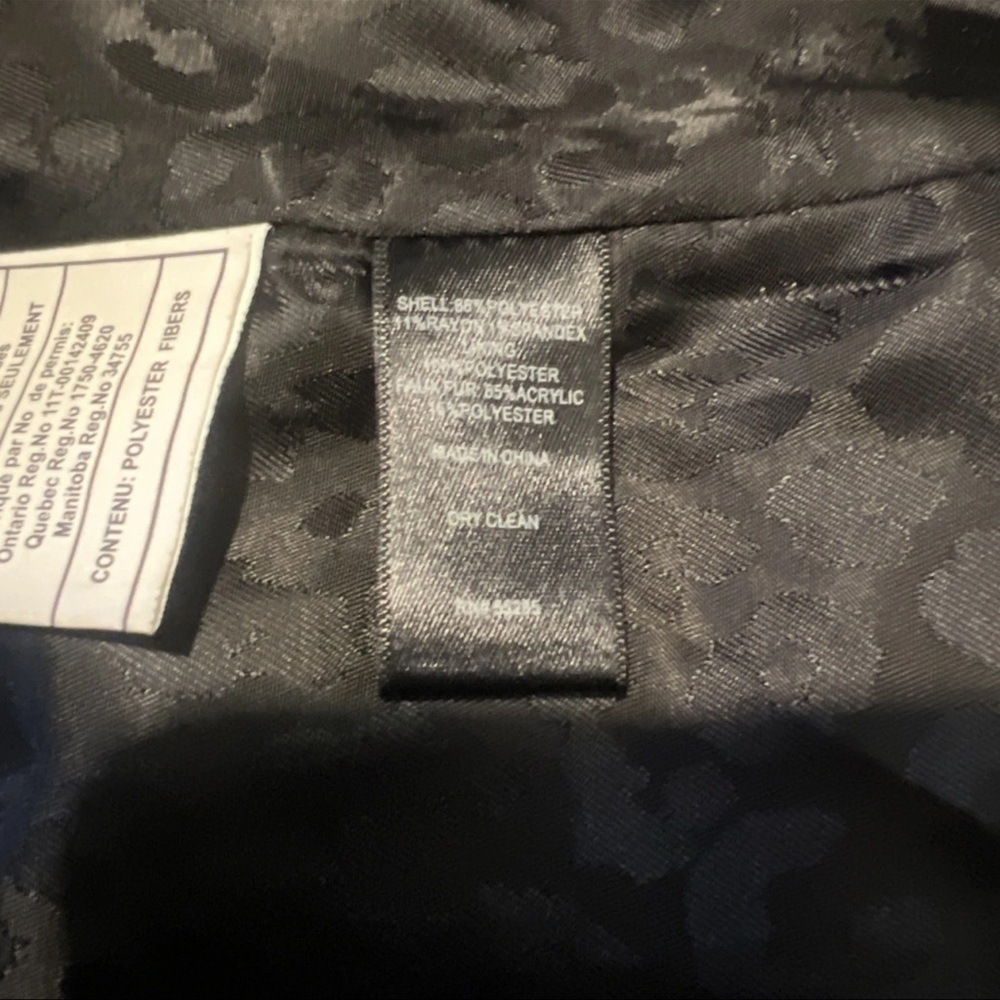 Y2K Express Navy Blue Peacoat W/removable Faux Fur Collar S/P Coastal Gran - Picture 10 of 10